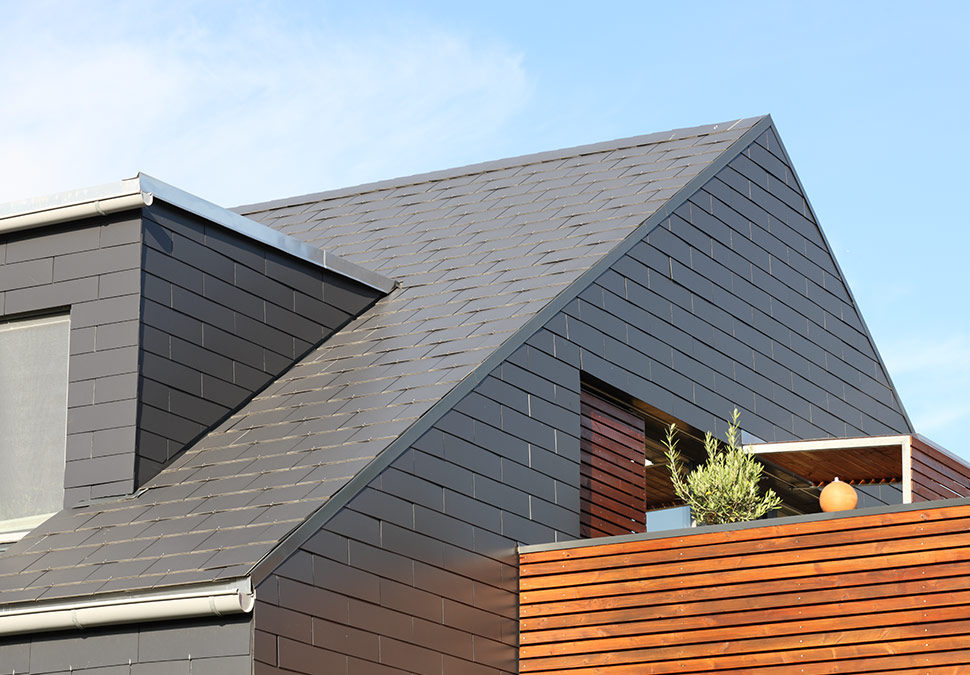 Fassadenplatten montiert | Dach und Fassade | Bauzentrum Zillinger